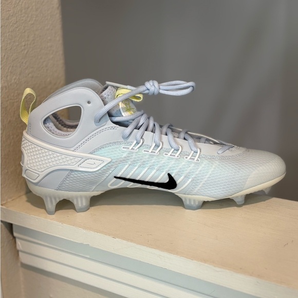 Nike Huarache 9 Elite Mid Lax SE Grey Cleats FV6149-001 Men's Size 12 - Picture 2 of 9